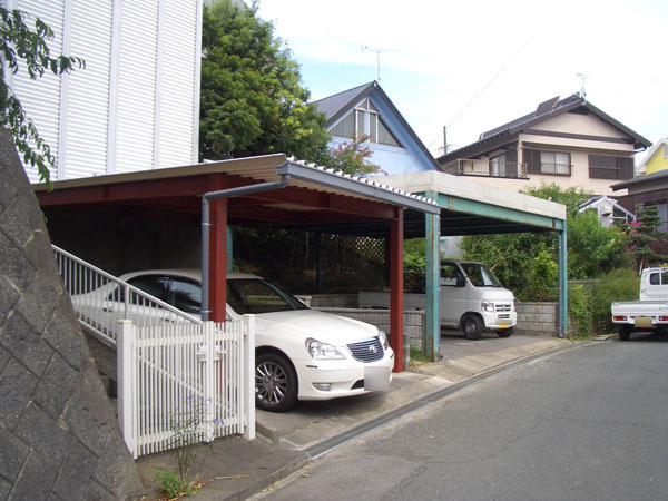 豊橋市:エクステリアリフォーム 鉄骨駐車場の屋根施工と新設工事 豊橋市:エクステリアリフォーム 鉄骨駐車場の屋根施工と新設工事